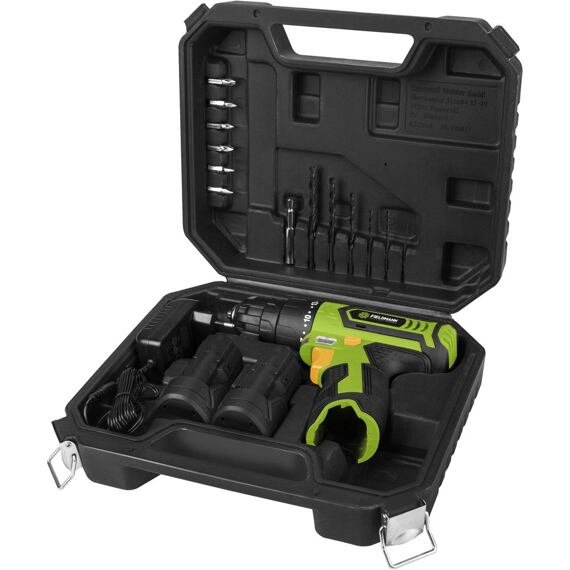 FIELDMANN FDV 10252-A aku vrtačka 12V/2*1,3Ah, 25Nm, 0-350/1350 ot./min.