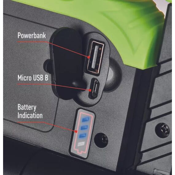 EMOS nabíjací pracovný reflektor 2*COB LED, 2000 lm, 8Ah/3,7V, P4536