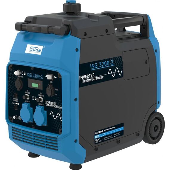 GÜDE ISG 3200-2 elektrocentrála invertorová 230V, výkon 3,5kW/3,2kW, elektronika AVR