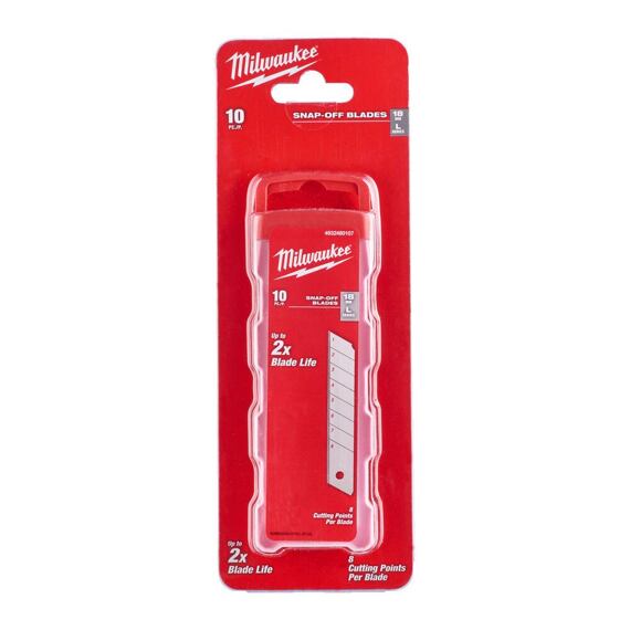 MILWAUKEE 4932480107 ulamovací čepel 18mm, 10ks, mikrokarbidový disperzní kov, robustní zásobník