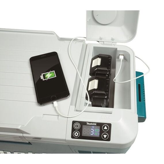 MAKITA DCW180Z aku chladiaci a ohrievací box LXT 2*18V, chladenie -18°C, ohrev až 60°C, 20l bez baté