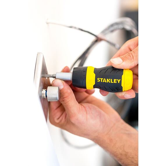 STANLEY 0-66-358 ráčnový šroubovák MINI s bity, rukojeť ABS plast
