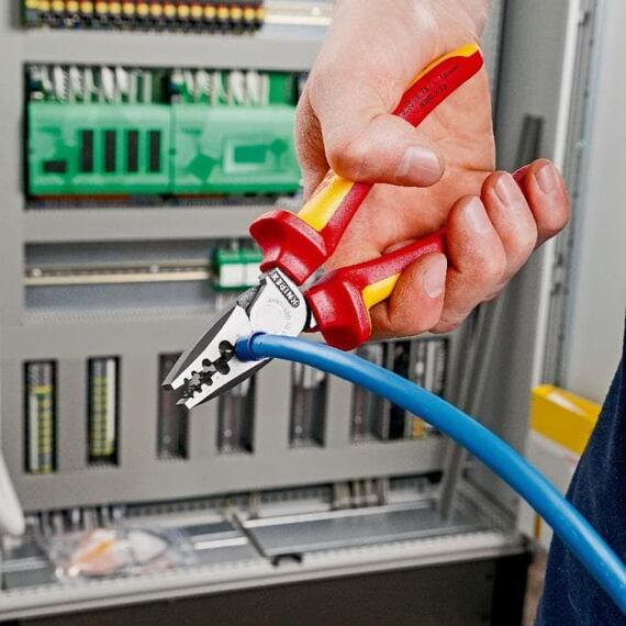 KNIPEX kleště na kabelové koncovky VDE 1000V, lisování podle DIN 46228, 9778180