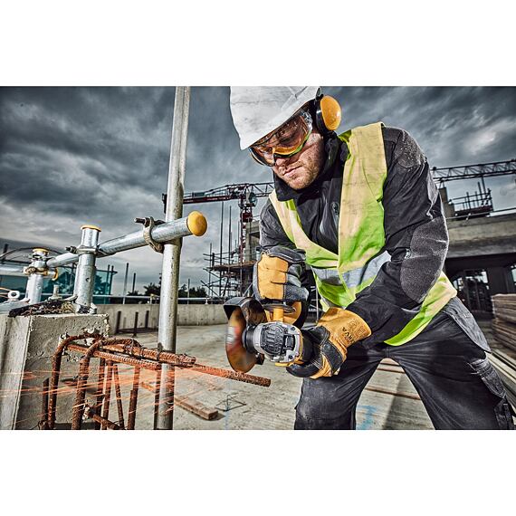 DeWalt DCG406N aku bezuhlíková úhlová bruska 18V, 125mm, elektronická brzda