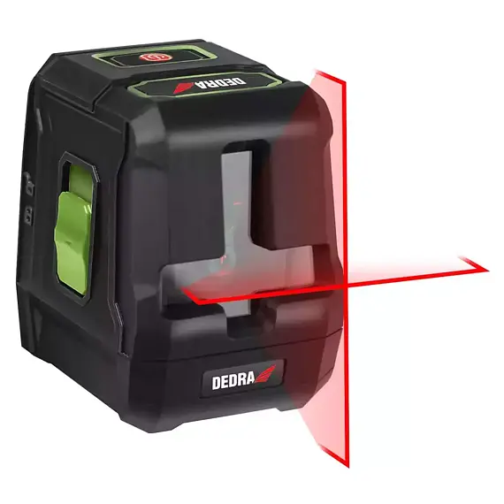 DEDRA křížový laser červený, dosah bez detektoru 20m, samonivelace, MC0901