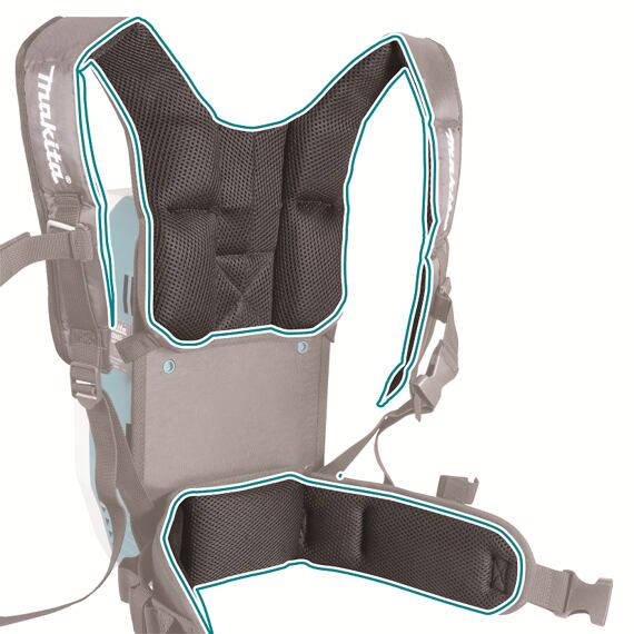 MAKITA VC009GZ01 aku vysávač chrbtový 40V XGT, 3 rýchlosti vysávania, suché vysávanie, AWS, bez baté