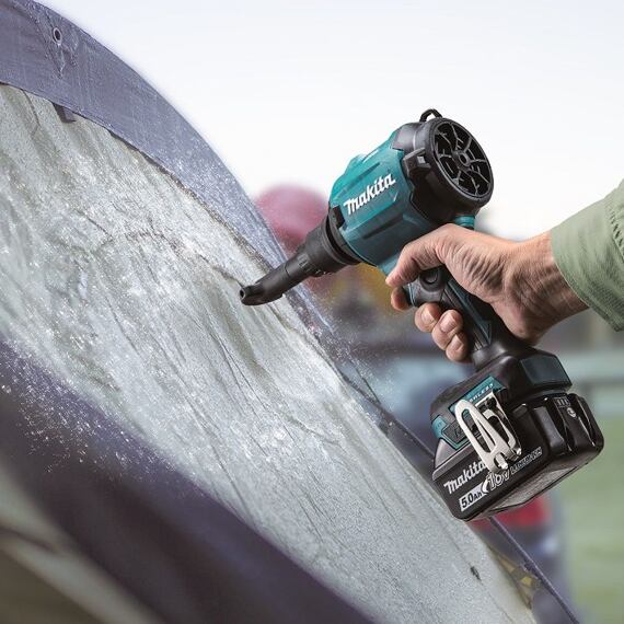 MAKITA DAS180Z aku ofukovač 18V LXT, 4 rychlosti proudu vzduchu, příslušenství, bez baterie