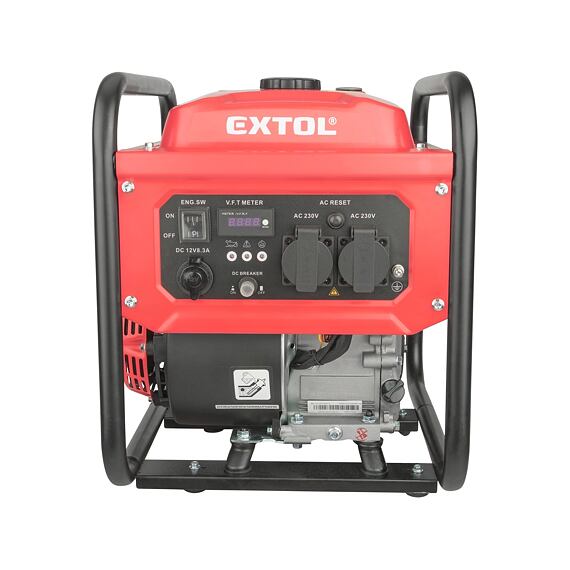 EXTOL Premium elektrocentrála invertorová 2*230V, výkon 3,5kW/3,2kW, 12V cigaretová zdířka, 8895550