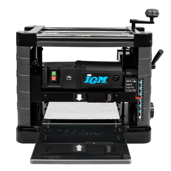 IGM PS33 tloušťkovací stolní fréza, spirálový žiletkový válec, max.š.330mm, výška 156mm