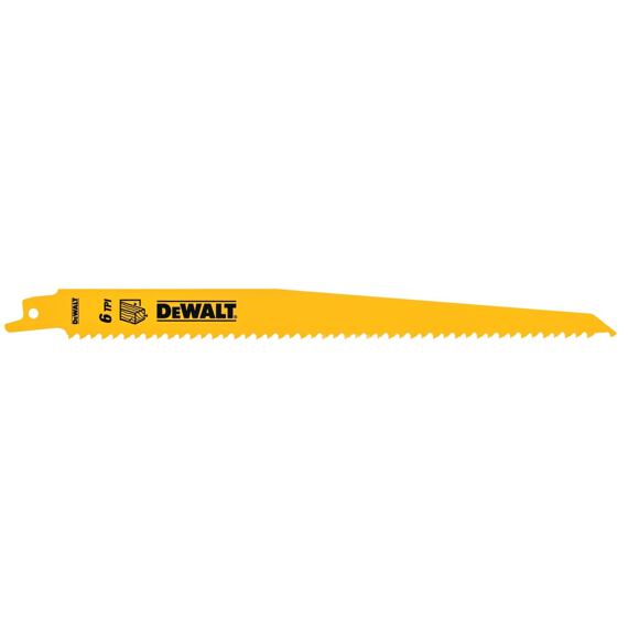 DeWALT DT2349 pilky do ocasky BIM 228mm 6TPI, dřevo s hřebíky, 5ks
