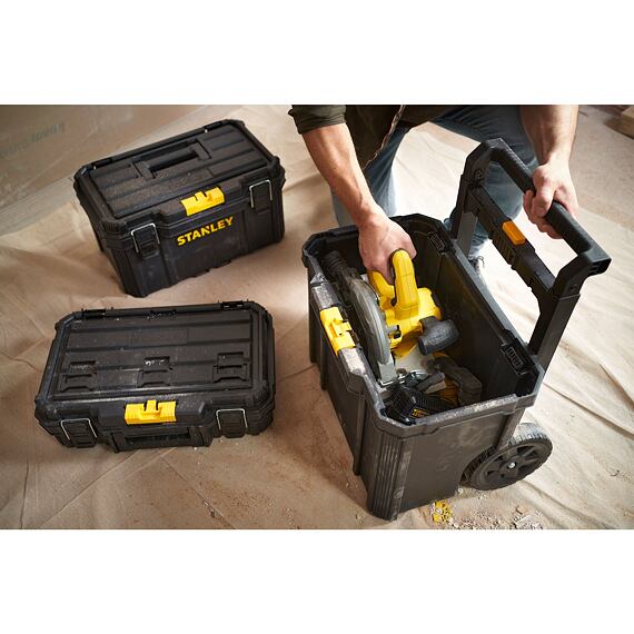 STANLEY STST83319-1 rozkladací pojazdný box Work Shop, teleskopická rukoväť, veľké kolieska