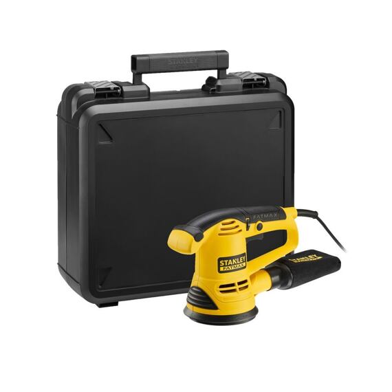 STANLEY FME440K-QS excentrická brúska 125mm, 230V, 480W, rozkmit 5,5mm, 4000-12000 ot./min., kufrík