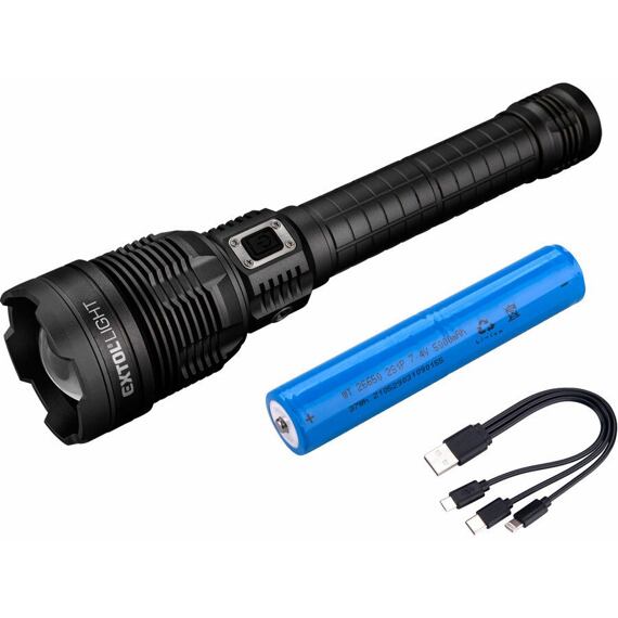 EXTOL Light svítilna 8000lm, ZOOM, USB, powerbanka 60W COB LED 43142