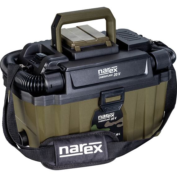 NAREX Camouflage CVP 10-2 Basic aku vysávač 20V, objom 10l, mokré vysávanie, príslušenstvo, bez baté