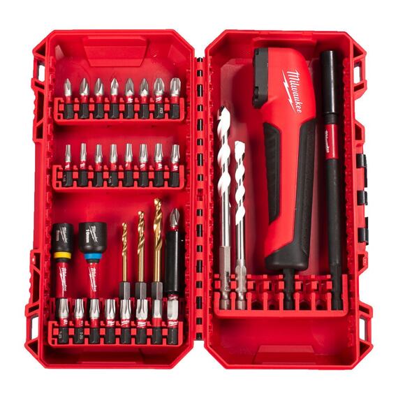 MILWAUKEE 4932493653 súprava bitov + uhlový rázový nástavec, 2*multi vrták, 2* hlavica 