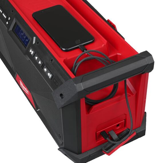 MILWAUKEE M18 RADDAB+G2-0 aku stavebné rádio DAB+, BLUETOOTH do 30m, 2*bas reproduktor, bez batérie