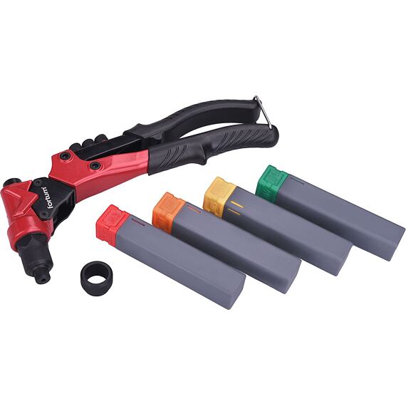 FORTUM nýtovací kleště s otočnou hlavou COMBO, nýtovací matice M3-M6, nýty 2,1-4,8mm, 4770628