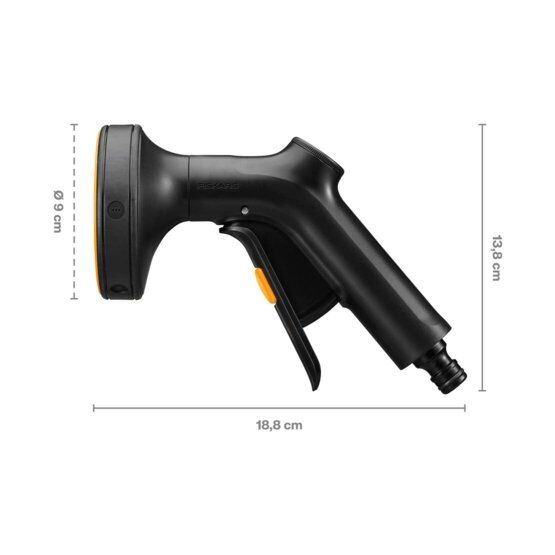 FISKARS 1070836 zavlažovací pistole 4-funkční, ERGO rukojeť s předním ovládáním
