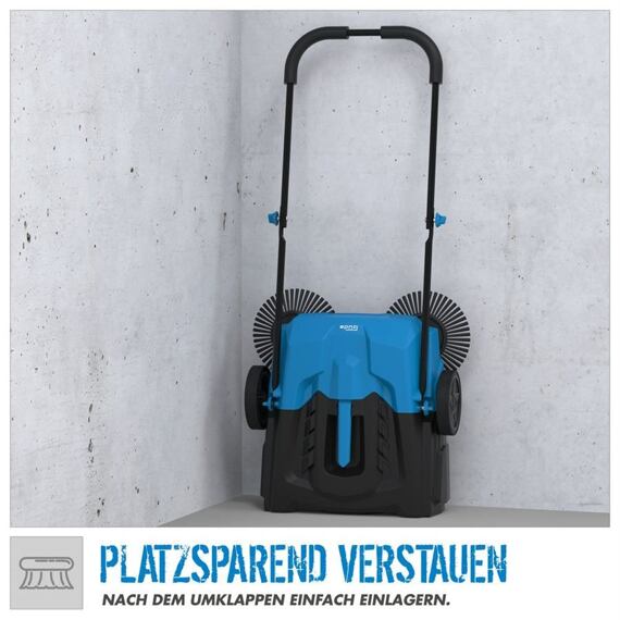 GÜDE GKM 650 zametací stroj šířka 650mm, boční kartáče + centrální kartáč, nádoba22l, 16804