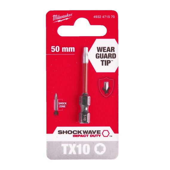 MILWAUKEE 4932471570 bit TORX 10, 50mm, Shockwave, 1ks