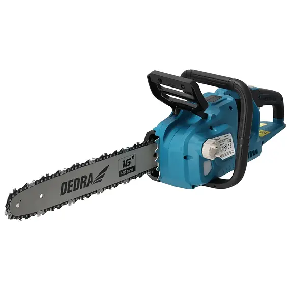 DEDRA aku řetězová bezuhlíková pila 40cm, 2*18V bez baterie, SAS+ALL DED7195V