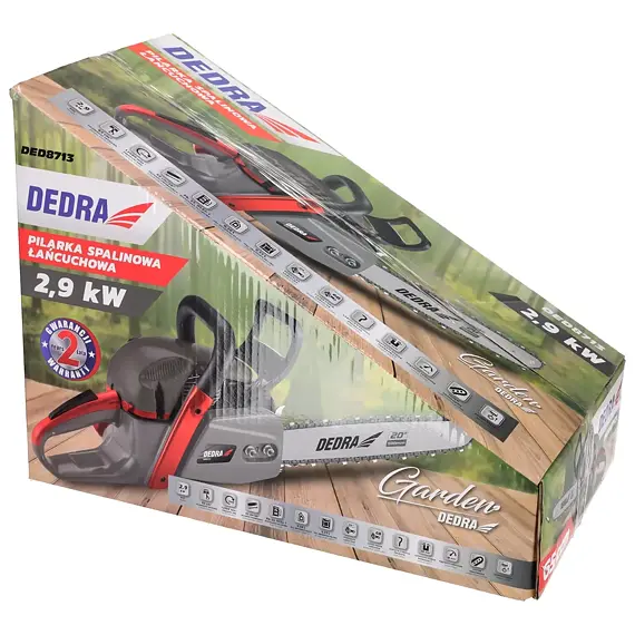 DEDRA motorová pila 2,9kw 65cm3, lišta 50cm, DED8713