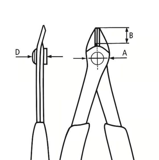 KNIPEX 7803125ESD kleště štípací boční pro elektroniku ESD, NEREZ, elektricky svodivé - disipativní
