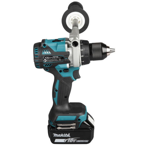MAKITA DDF492RTJ aku bezuhlíková vrtačka LXT 18V/2*5Ah, 130Nm, 0-550/2100 ot./min., MAKPAC