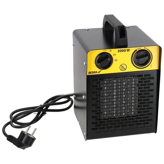 DEDRA ohřívač vzduchu 230V, 25/1000/2000W, proud vzduchu 148 m3/h., PTC keramické tělěso DED9930C1