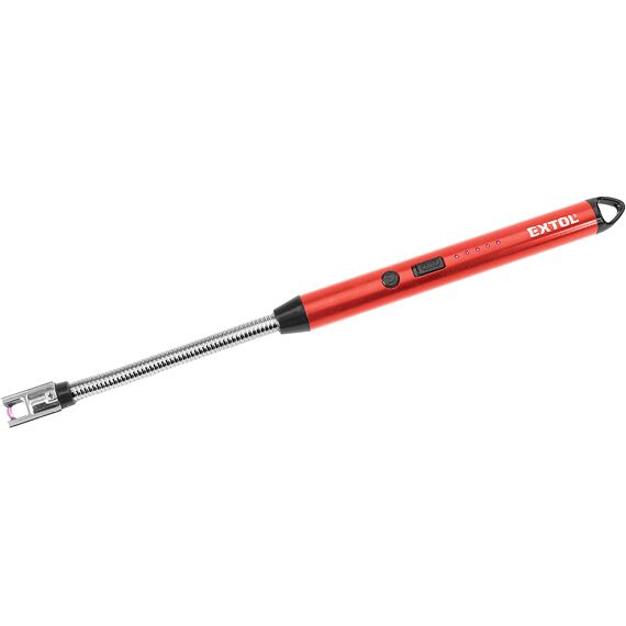 EXTOL Premium zapalovač plazmový, 3,7V/200mAh, ohebný krk, USB kabel, délka 26cm, 8848130