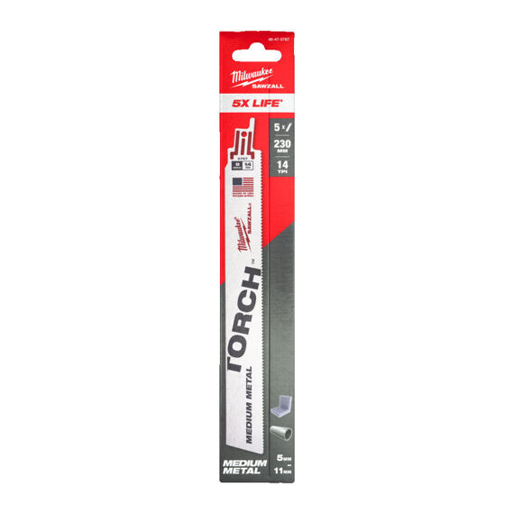 MILWAUKEE 48475787 pilky do ocasky, The Torch 230*1,4mm 14TPi, kov, měď, nerez 5ks