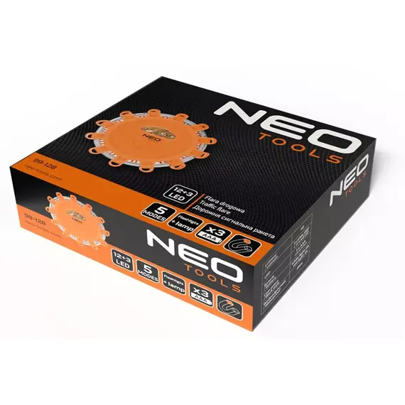 NEO světlo bezpečnostní výstražné 12-3 LED, 3*AAA (nejsou součástí), 99-128