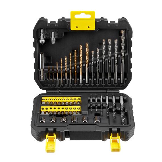 STANLEY STA88546 sada vrtáků kov/dřevo/zdivo, bity, hlavice
