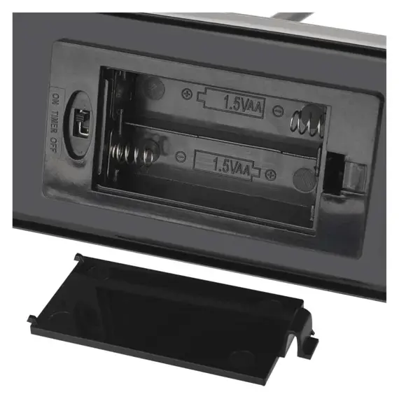 EMOS LED svícen 6 LED kovový černý, 40cm, 2*AA, teplá bílá, DCAW24