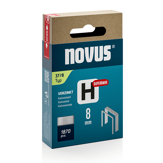 NOVUS sponky H37, 8mm, super tvrdé, 1870ks