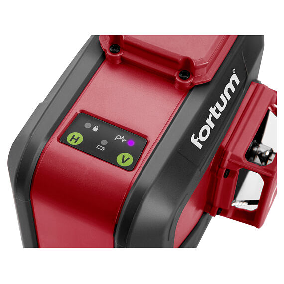 FORTUM laser liniový křížový 360°, samonivelační, ZELENÝ, 4780216
