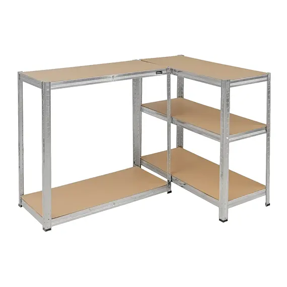 DEDRA regál kovový 5 polic MDF, nosnost 175kg na polici, 180*90*40cm, Zn, N1410