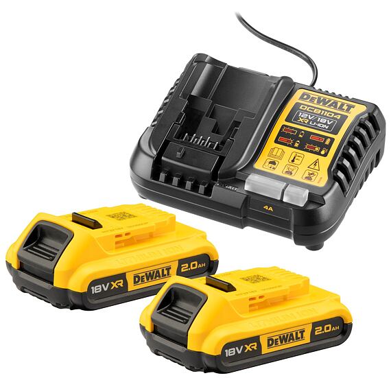 DeWalt DCB1104D2 aku nabíječka XR + 2* akumulátor 18V/2Ah