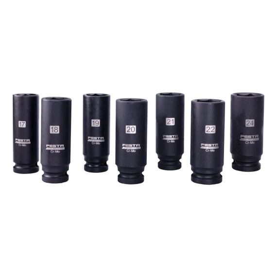 FESTA sada průmyslových prodloužených hlavic 1/2", 17-24mm, 17265