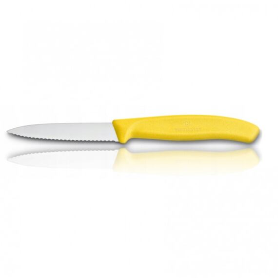 VICTORINOX nůž na zeleninu Swiss Classic 8cm vlnité ostří, žlutý, sada 2ks, 7636.L118B