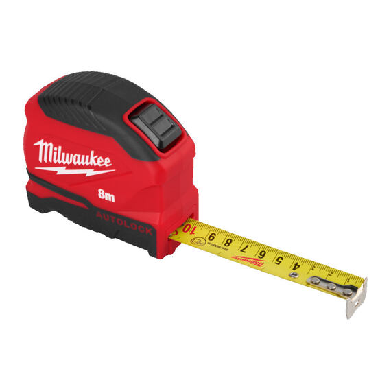 MILWAUKEE 4932498774 svinovací metr 8m-25, Autolock gen. 2, 25mm šířka, nárazuvzdorný