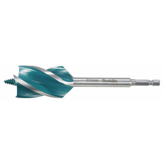 MAKITA E-26711 vrták do dřeva 35*165mm, čtyřbřitý, stopka šestihran 1/4" i pro rázové utahováky