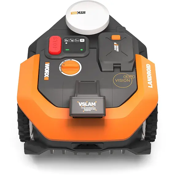 WORX Garden WR365E robotická sekačka VisionRTK stereo, řízená GPS signálem a kamerou