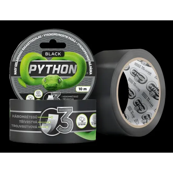 PYTHON páska lepící vysokopevnostní - 48mm*10m černá