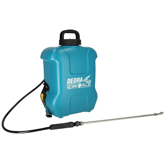 DEDRA aku zádový postřikovač 18V, nádoba 16l, 1,45l/min., tryska 55-100cm, bez baterie, DED6981