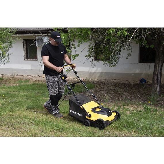 PROTECO vertikutátor 230V, 1600W, PREMIUM 4v1, záběr 380mm, koš 50l, 51.06-VE-380-PR