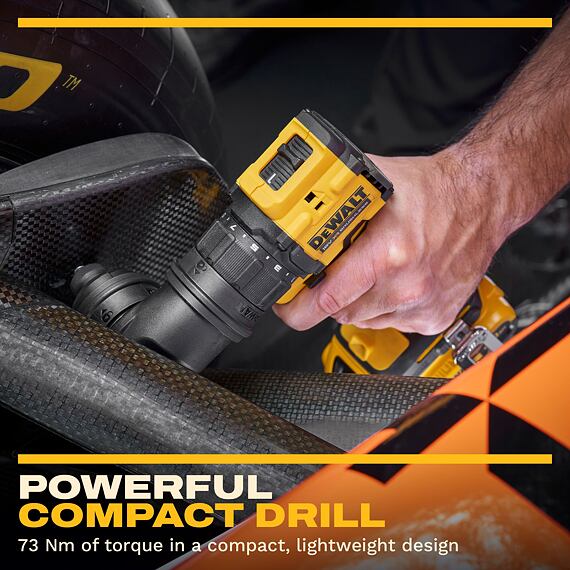 DeWalt DCD803NT aku bezuhlíková příklepová vrtačka a 4 výměnné hlavy 18V, 73Nm, kufr TSTAK, bez aku
