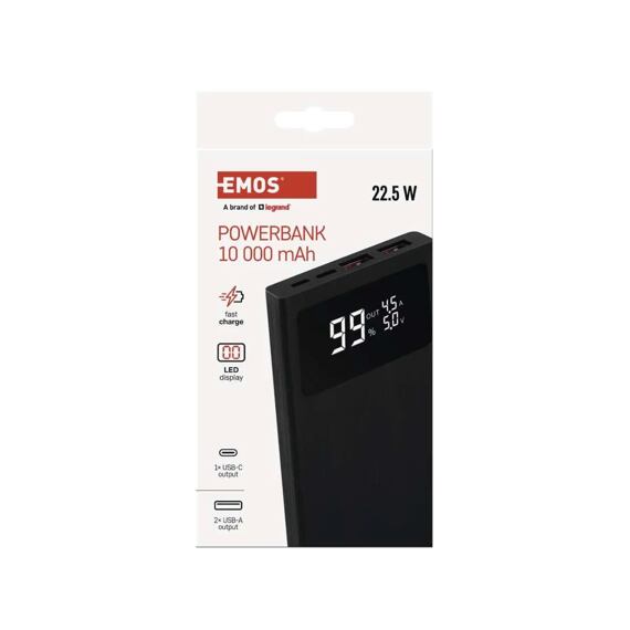EMOS powerbanka Beta Q20, 20000mAh, 22,5W černá, B0532B