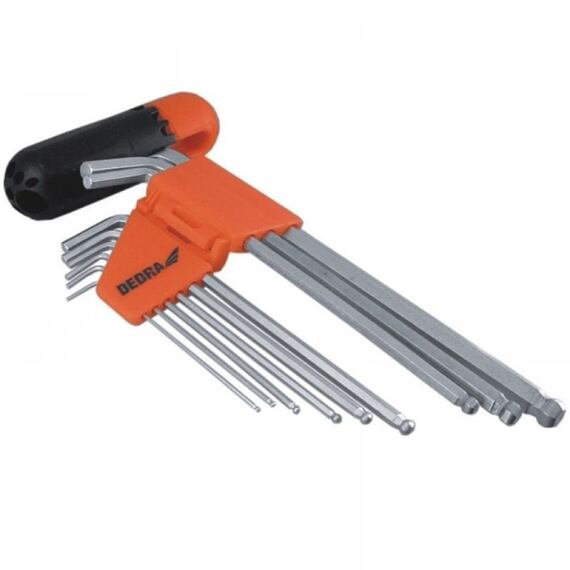 DEDRA imbusy s kuličkou sada 9ks, metrické, CrV 0653