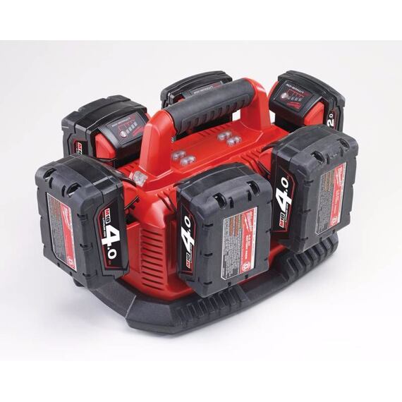 MILWAUKEE M1418 C6 nabíjačka 6x aku pre M14 a M18